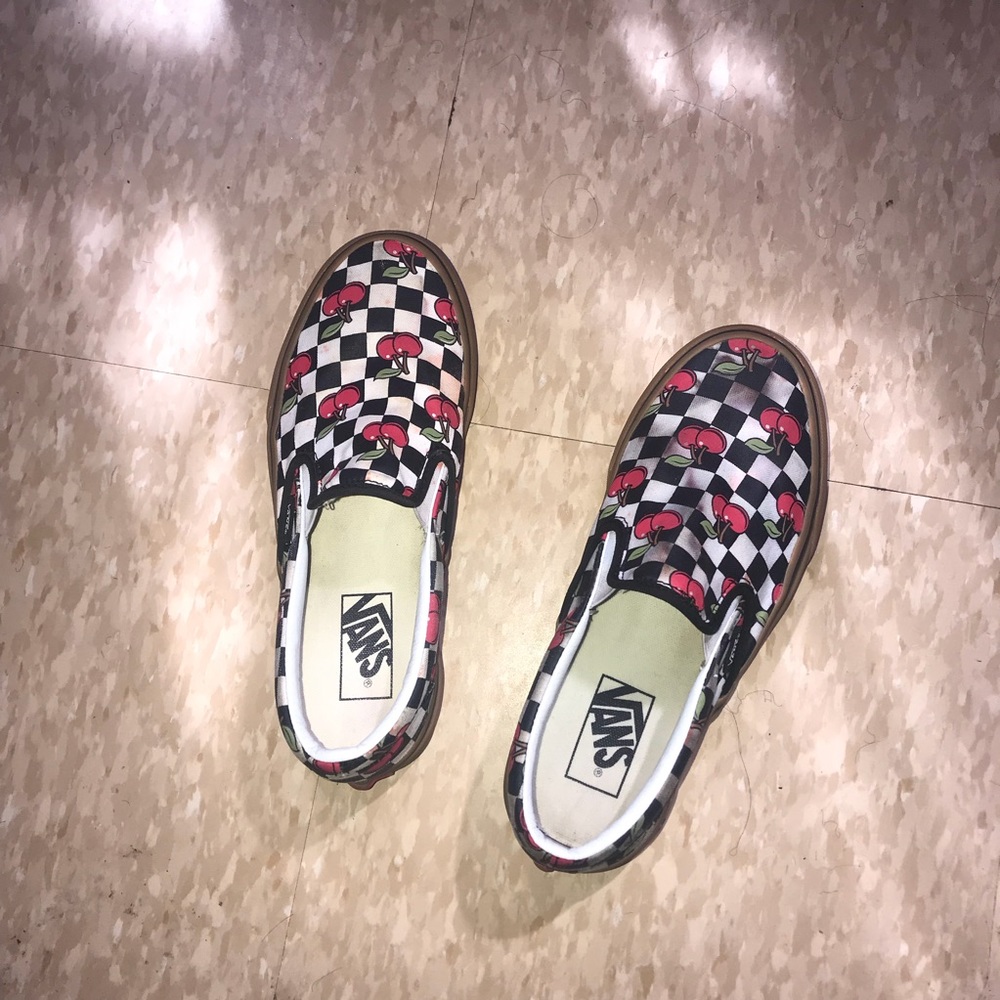 Cherry Checkerboard Vans